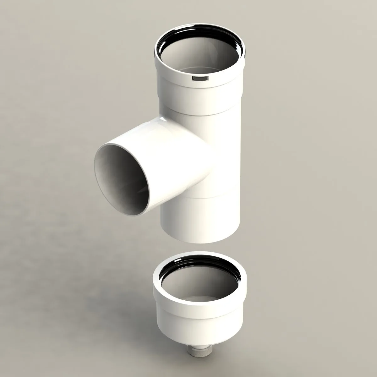 Raccordo TEE con tappo raccogli condensa