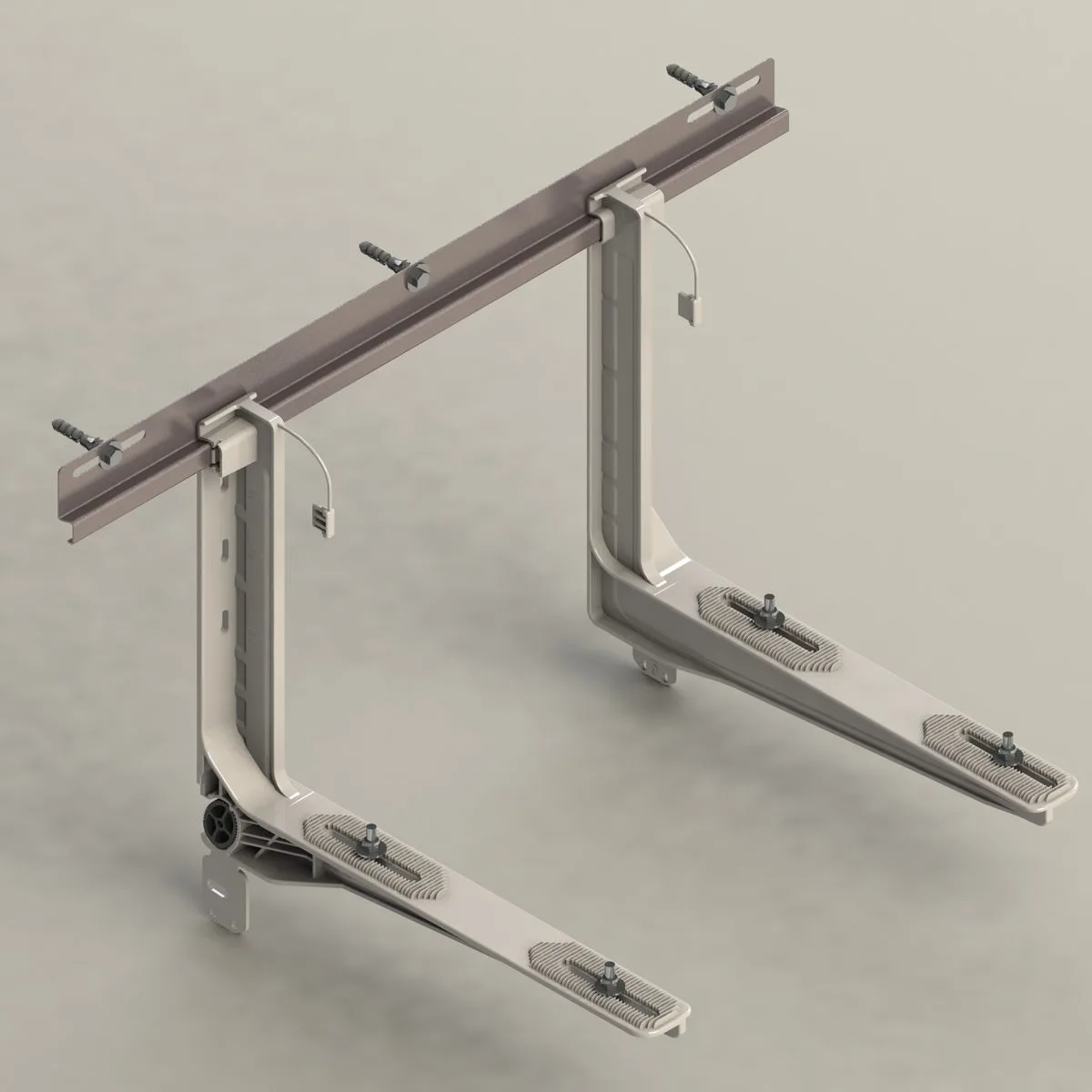 Mensola con traversa inox rivestita plastica